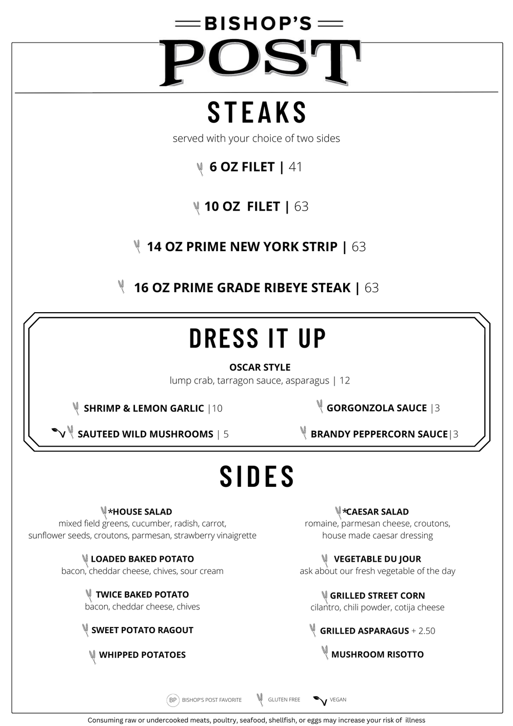 Menu Post American Style Restaurant Chesterfield, MO