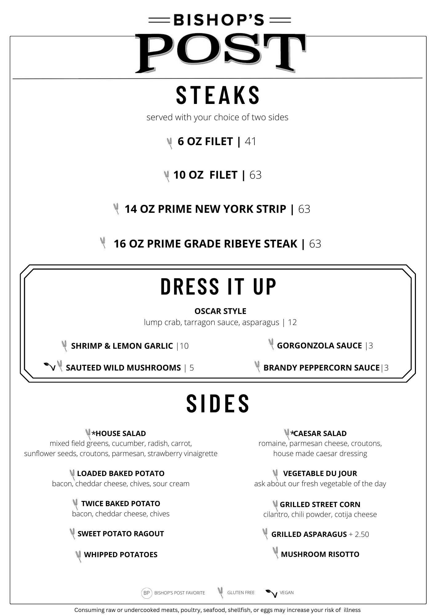 Menu Post American Style Restaurant Chesterfield, MO