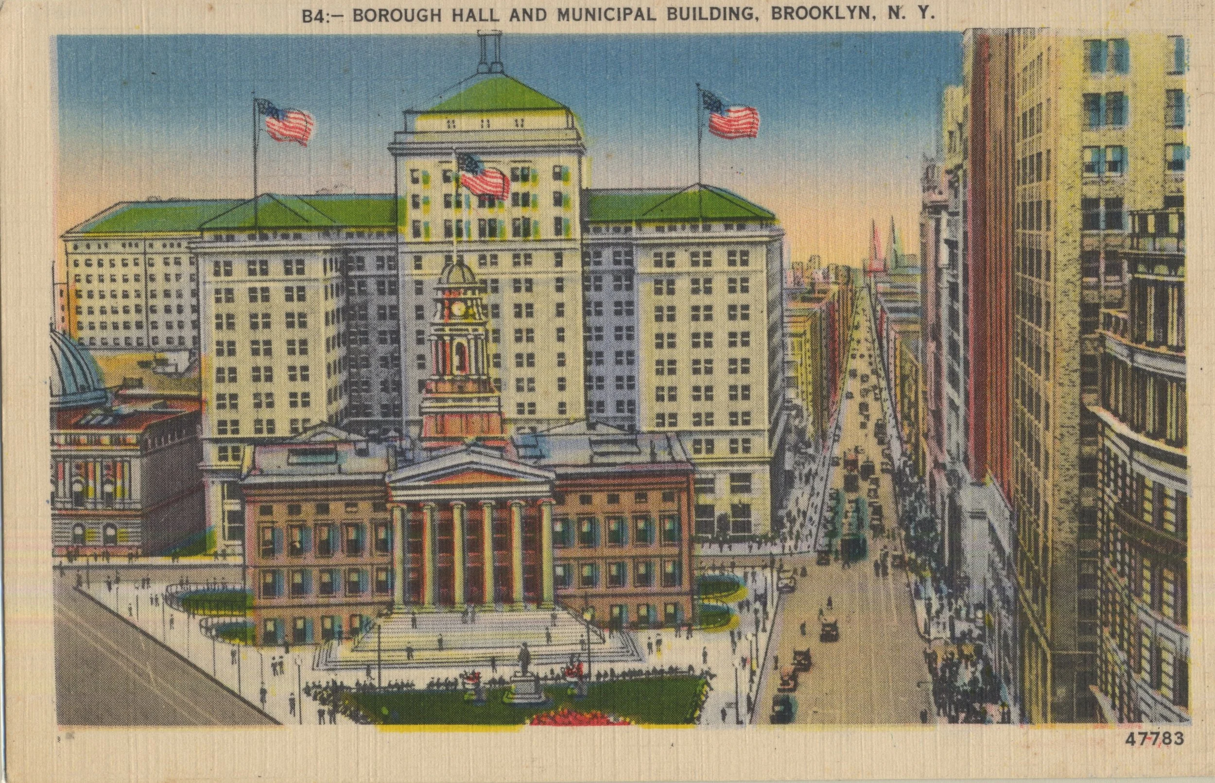 Brooklyn Borough Hall and the Municipal Building Postcard Print