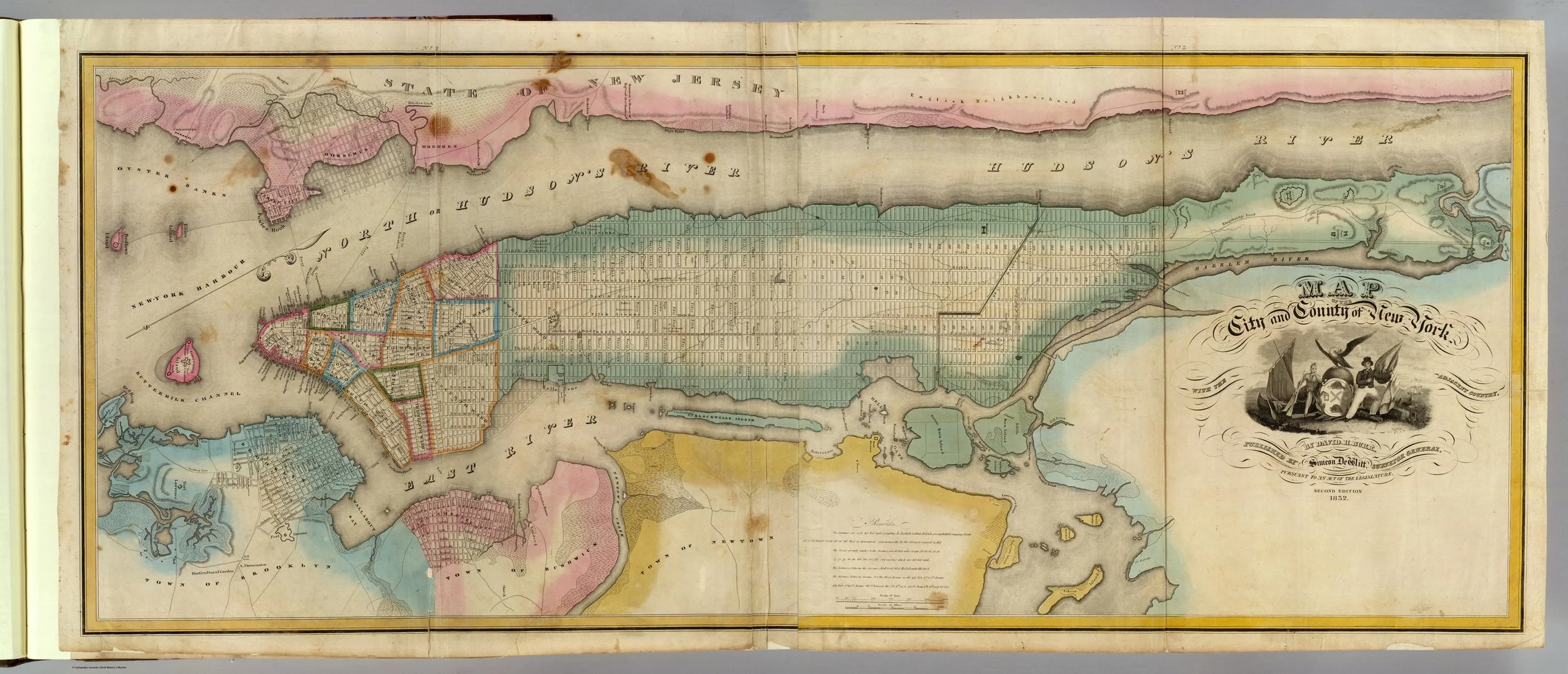 1832 David Burr Map of New York Print