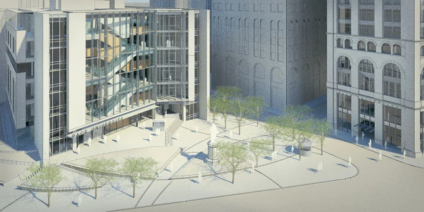 BRB Architects plan to "reorient" Printing House Square. Credit: BRB Architects