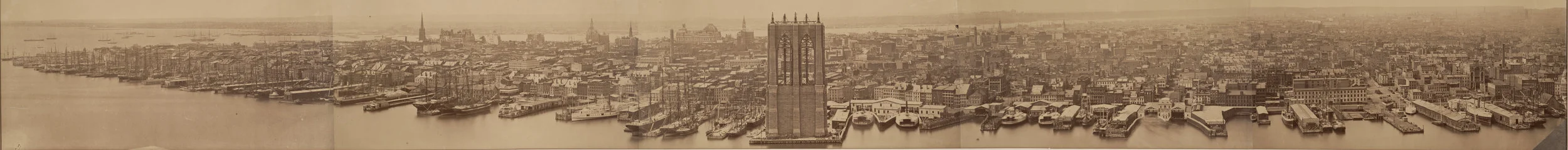 1876 Panorama from Brooklyn Bridge