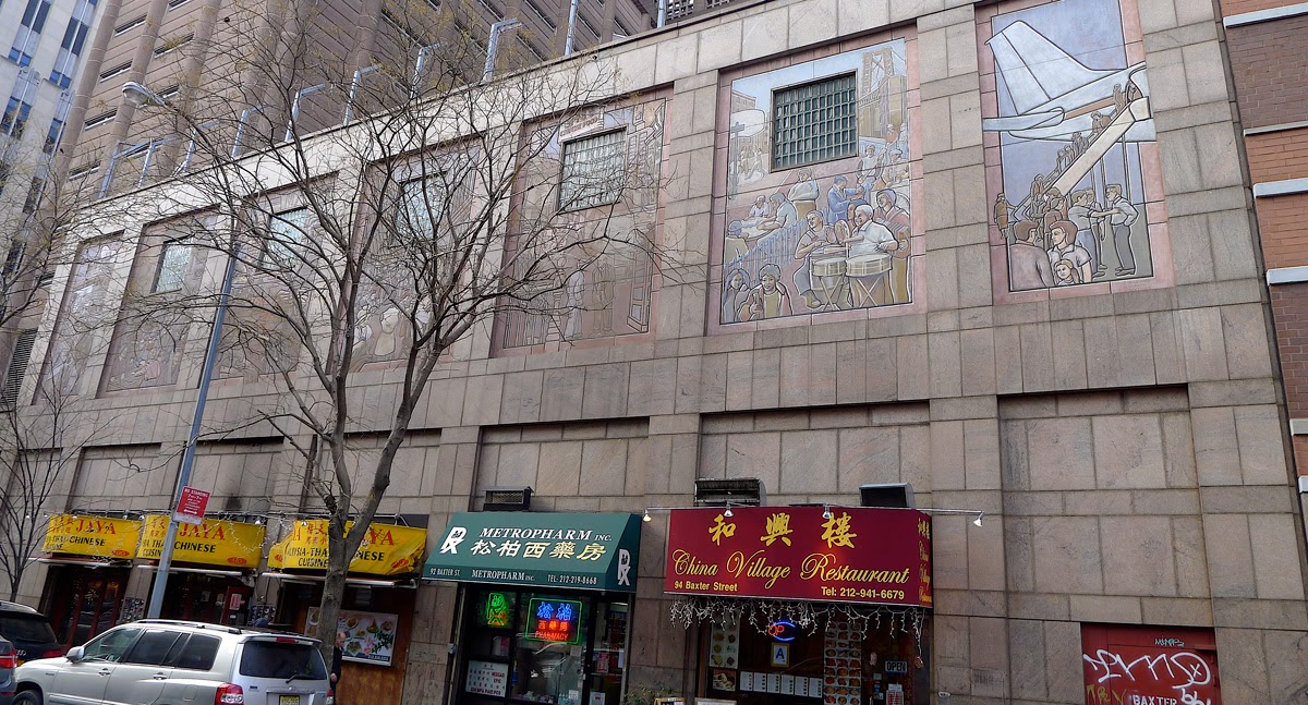 Mosaic Panels on Baxter Street Facade