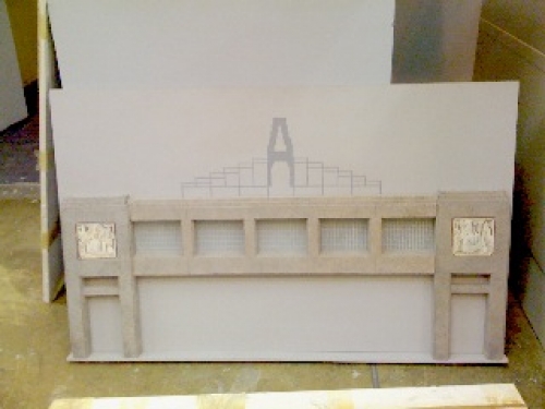 Model Showing Solomon’s Throne Sculpture Atop Bridge of Sighs