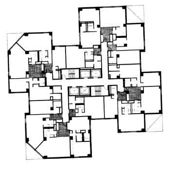 Floor plan - lower floors