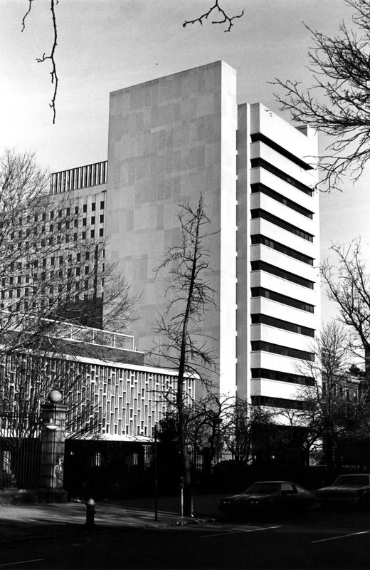 Altschul Hall tower, 1982
