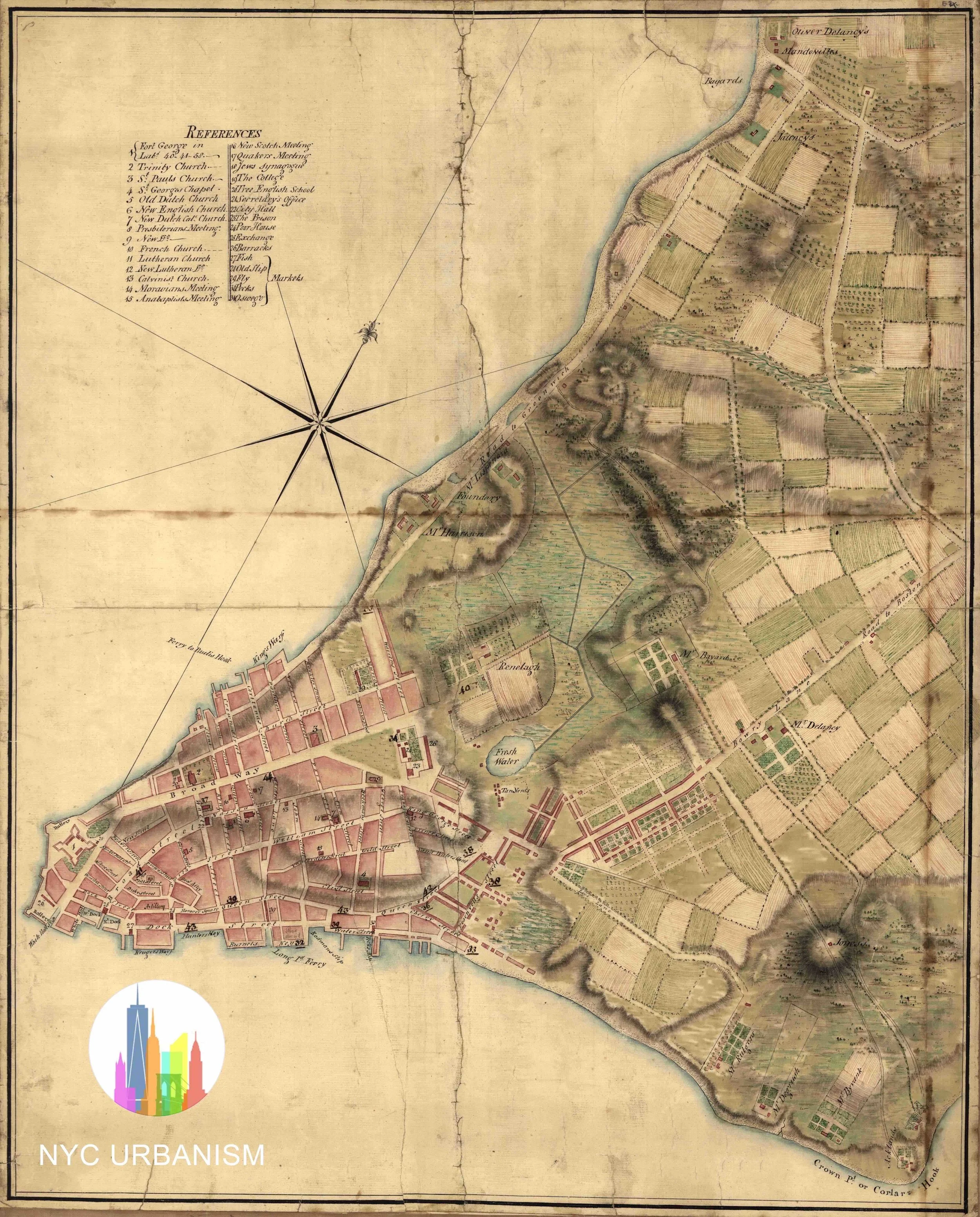 1776 Map of New York