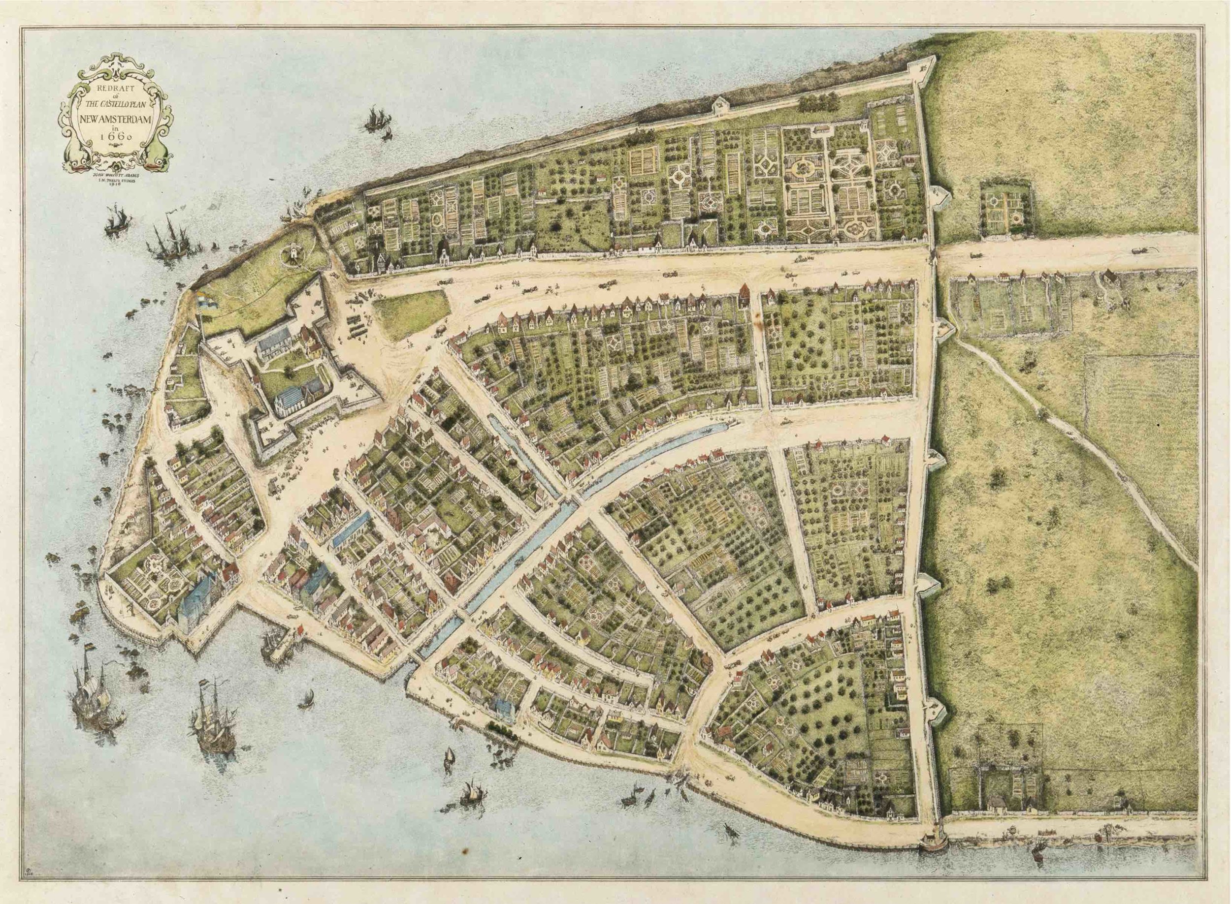 Castello Plan, NYC 1660