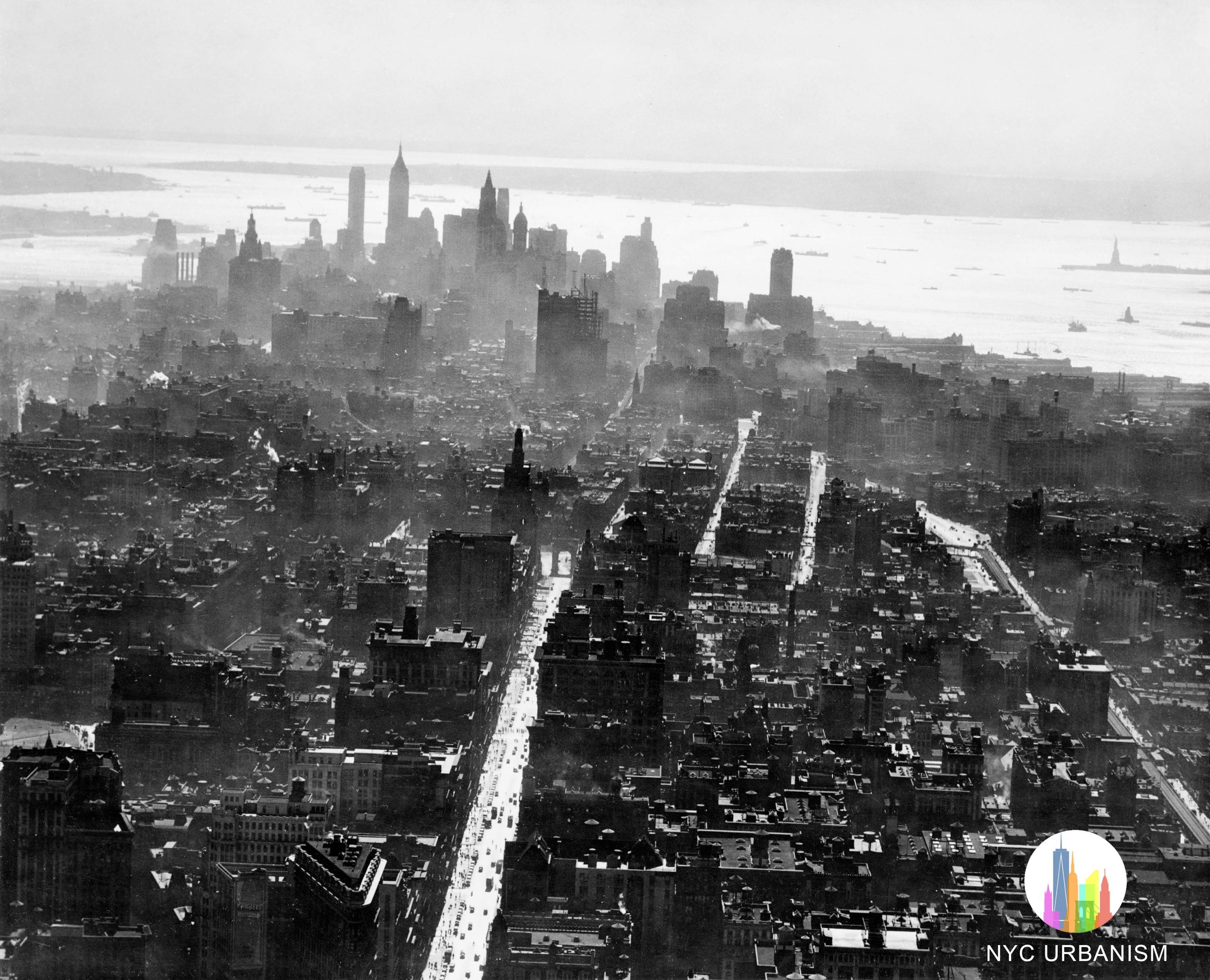 1932 Aerial View of Lower Manhattan
