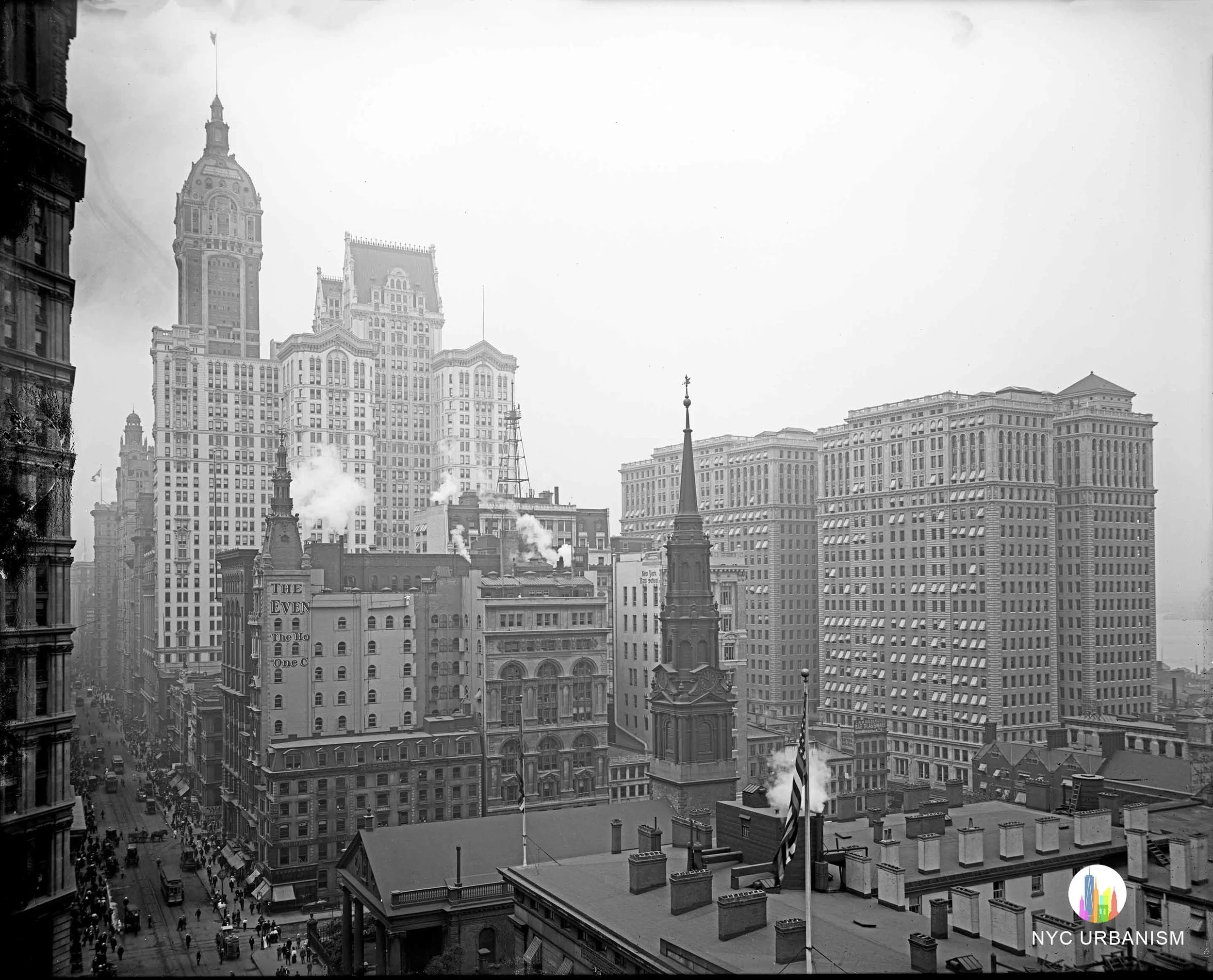View Down Broadway, 1908