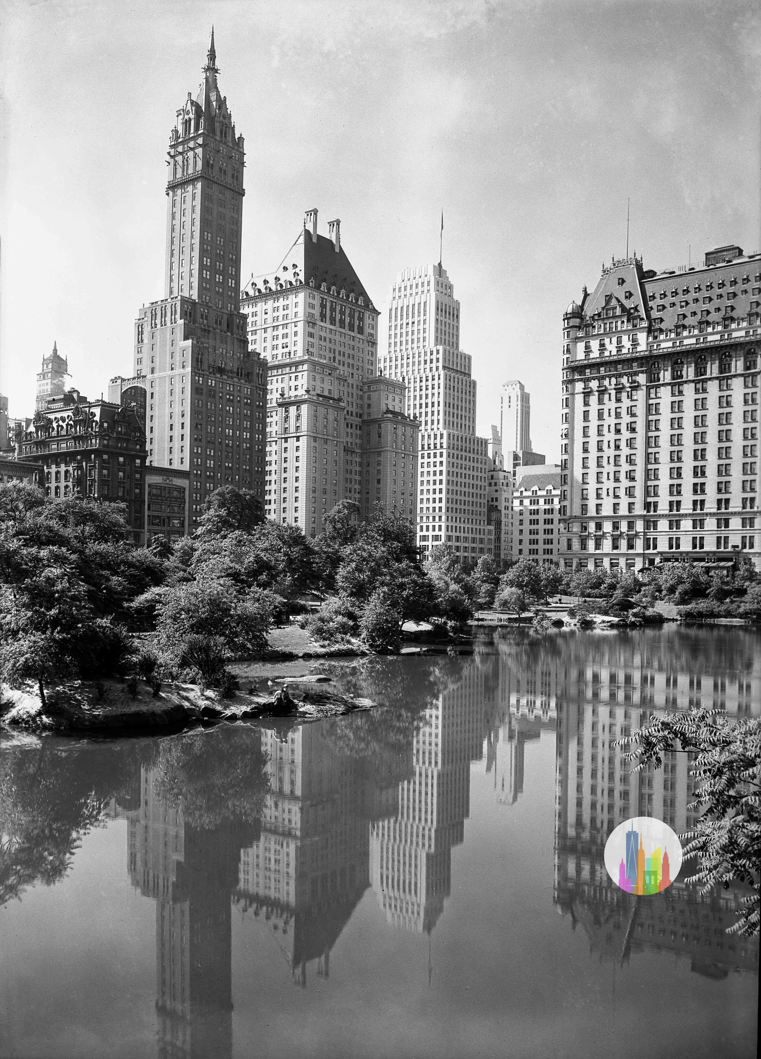 View from Central Park Lake, 1933