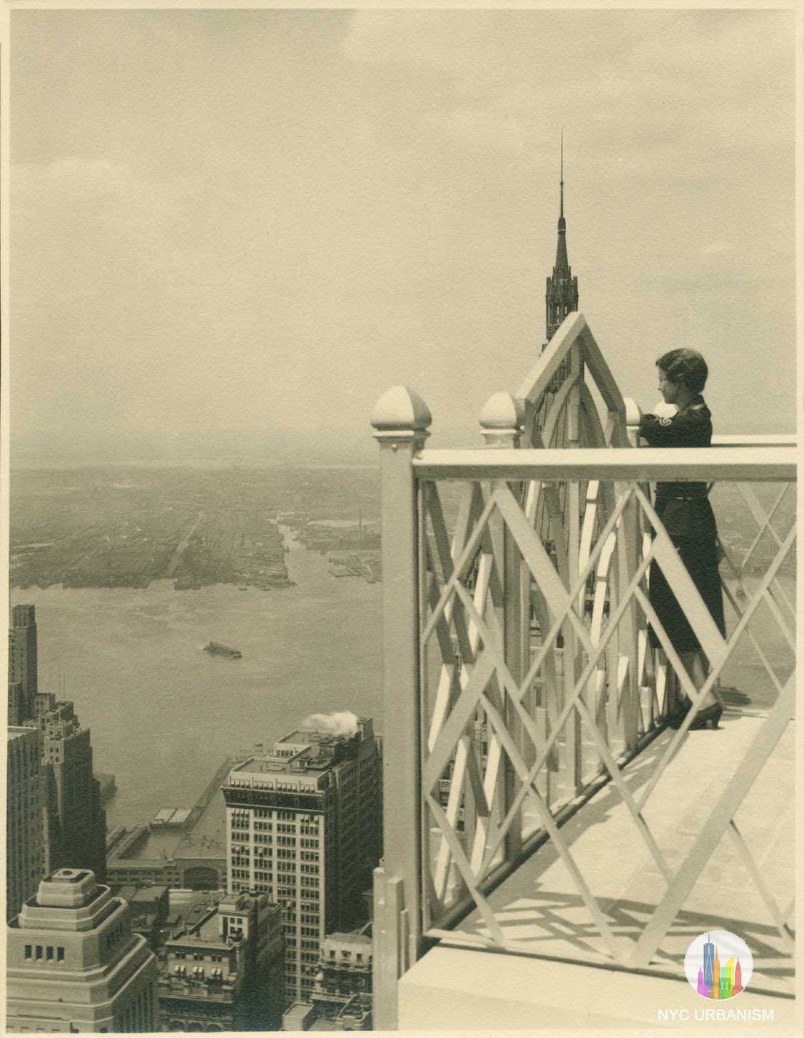 Woman on 70 Pine Balcony