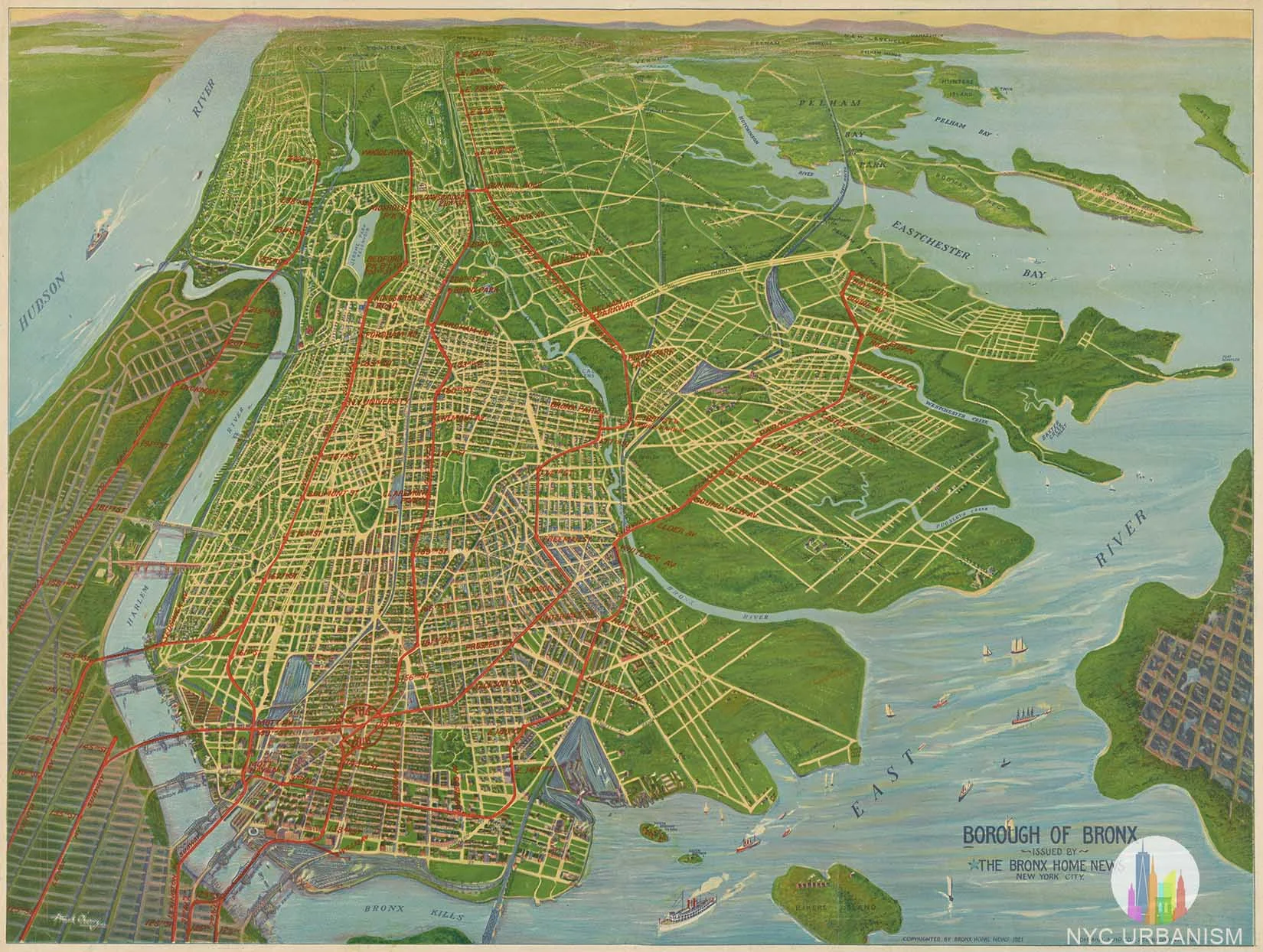 1921 Panorama of the Bronx