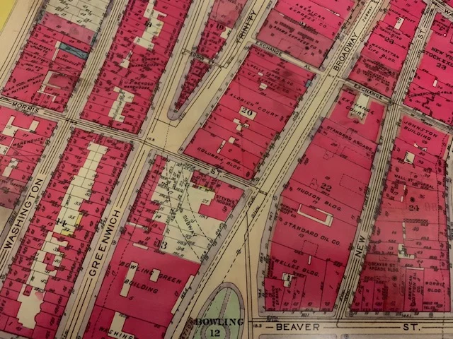 Financial District Vintage Map (1909)