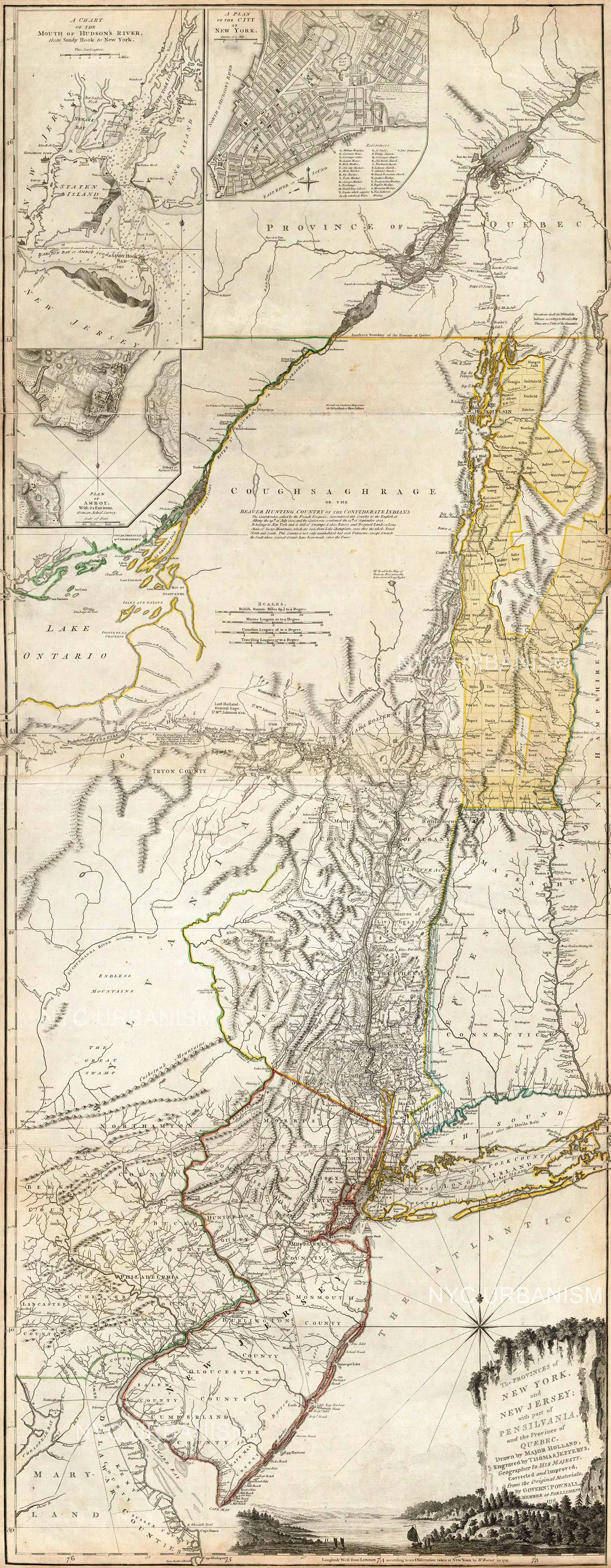 British drawn Revolutionary War era map 