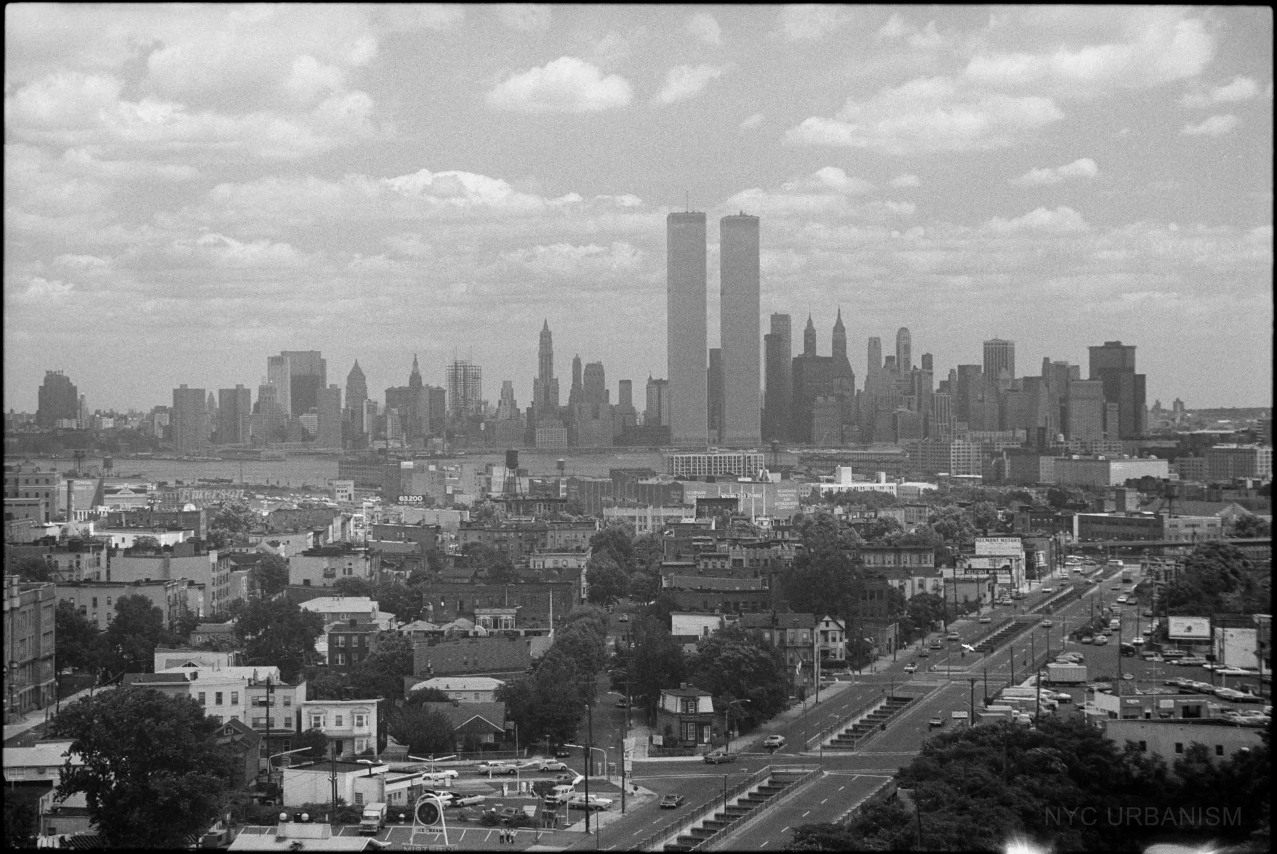 WTC From Jersey City, 1974
