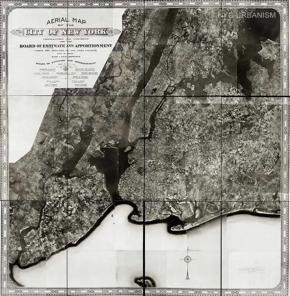 Aerial Map of the City of New York (1924)