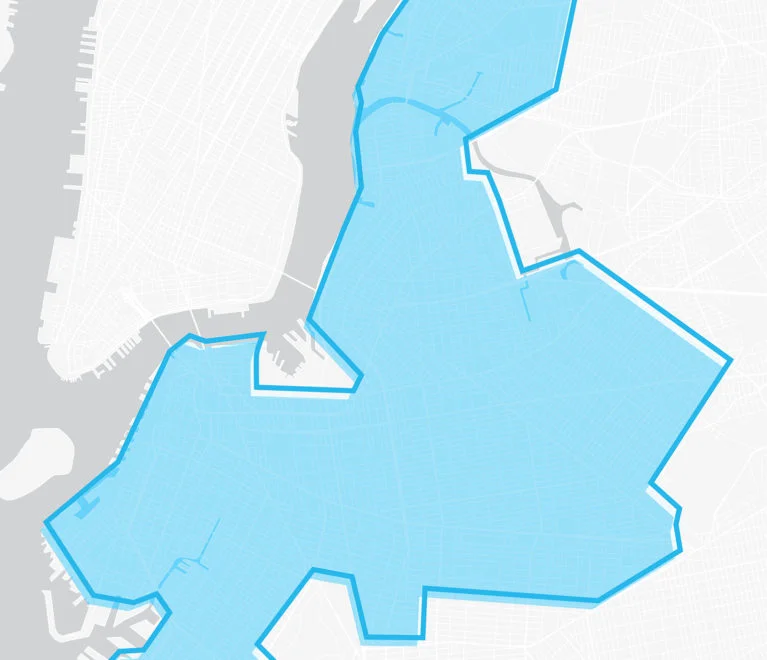 Map of current scooter return zone