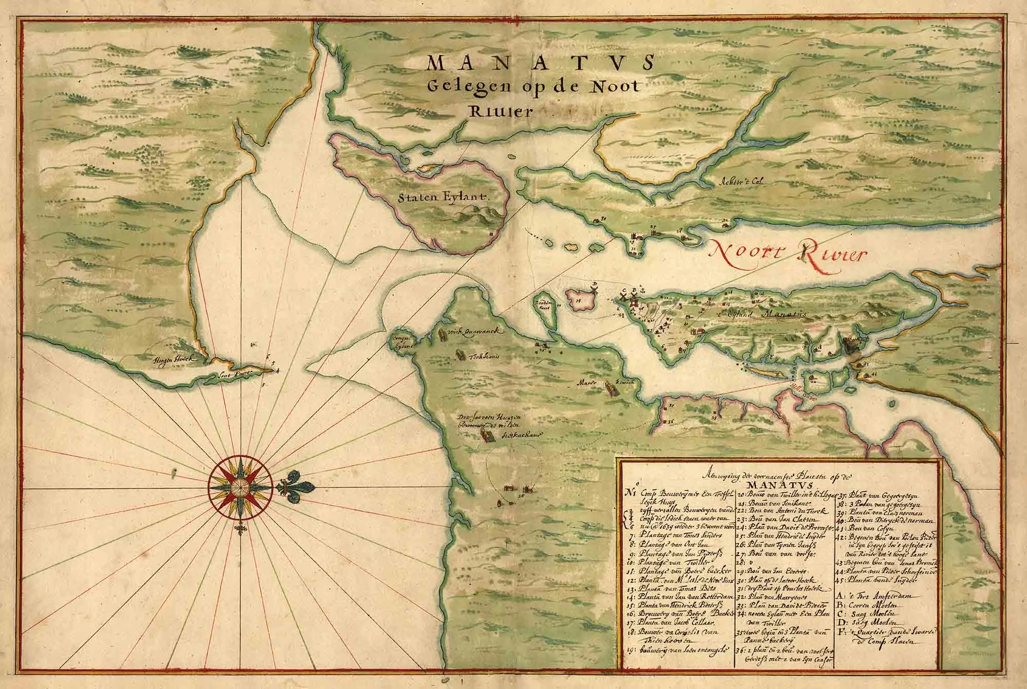 1639 Map of New Netherlands (NYC)