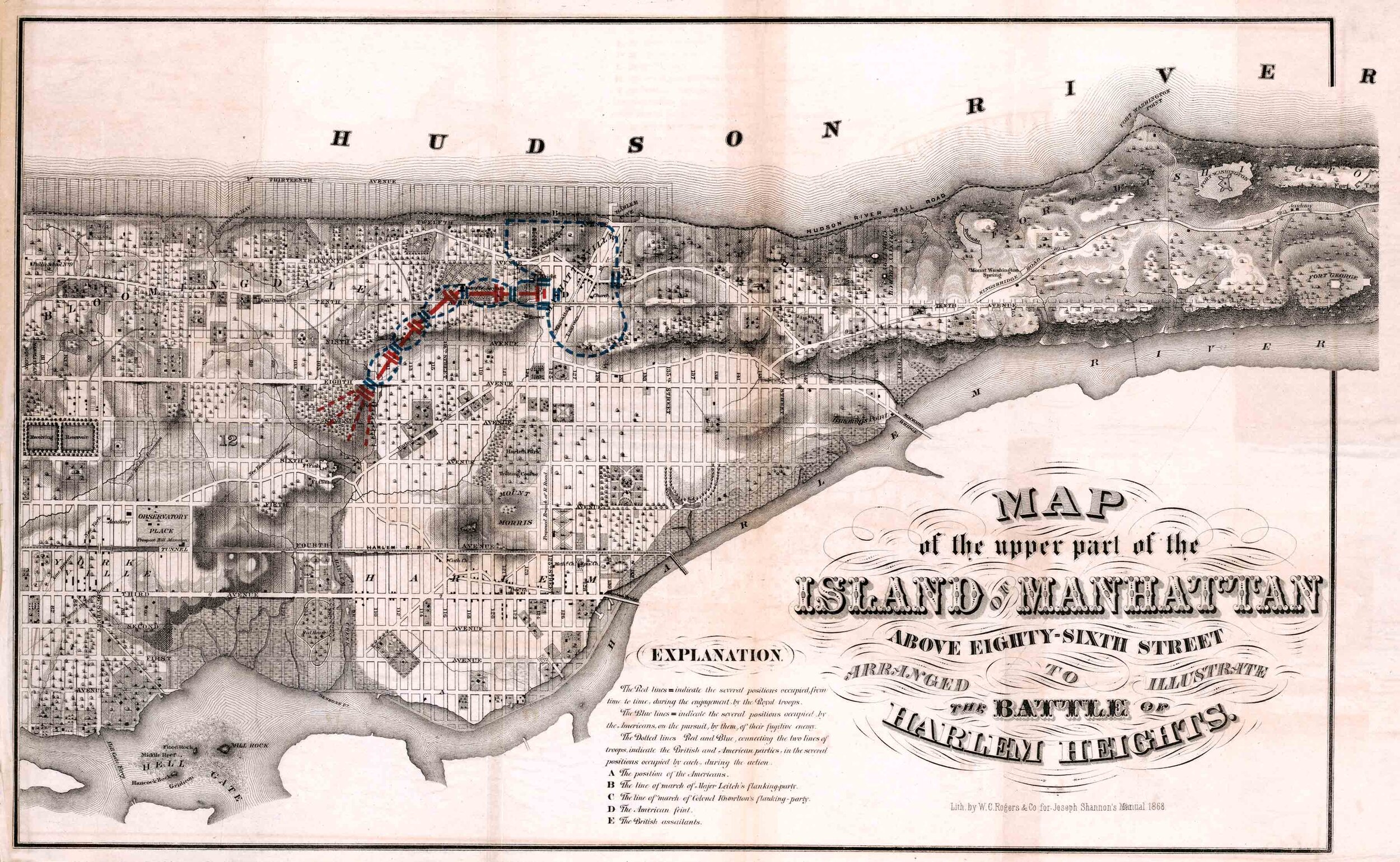 Battle of Harlem Heights Map