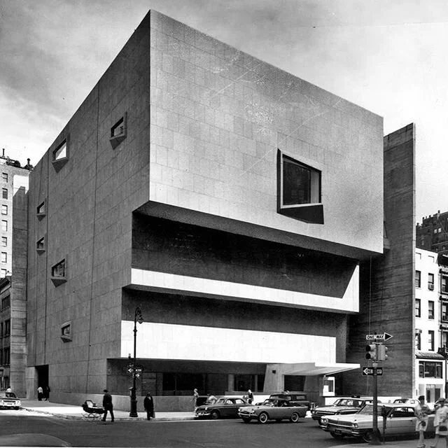 #FacadeFridays &ndash; The Met Breuer has officially closed for good, with the collection moving back to the Metropolitan Museum's Fifth Avenue location in anticipation of reopening in August. The building will now house the Frick Collection, while the institution renovates its gilded Fifth Ave mansion. While housing the Met's contemporary art collection in Marcel Breuer's modernist masterpiece, the museum was a money loser and by transitioning the last three years of their lease to the Frick, the Met will save an estimated $45 million. The sublease to the Frick will end in 2023, when the owner of the landmark, the Whitney, will decide its fate.

Marcel Breuer's Whitney Museum opened in 1966, giving the contemporary art museum its own modern identity.

Wrapped in concrete and faced in 1,500 granite slabs each weighing 500 to 600 pounds, the building stands out from the surrounding limestone, brick and brownstone townhouses, and apartment buildings. Resembling an upside-down ziggurat, t