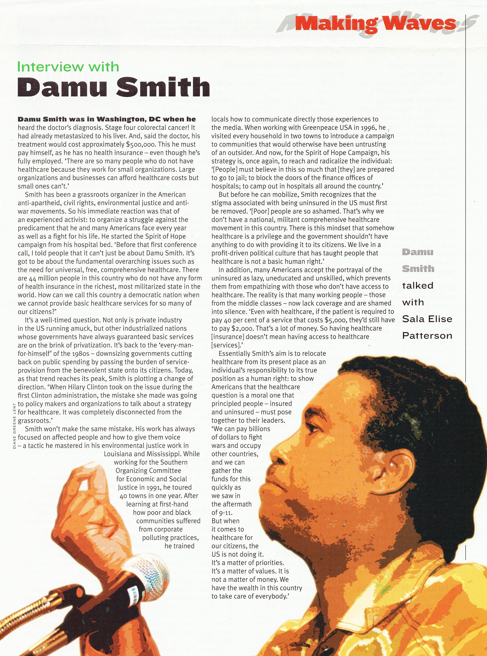 Damu Smith, social activist, for New Internationalist