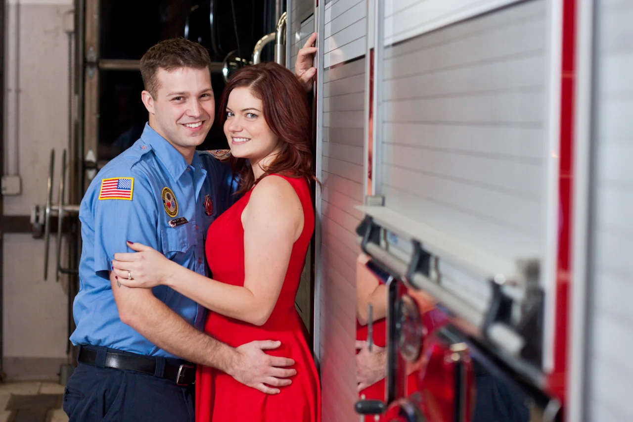 Matt + Traci | Firefighter Engagement Photos