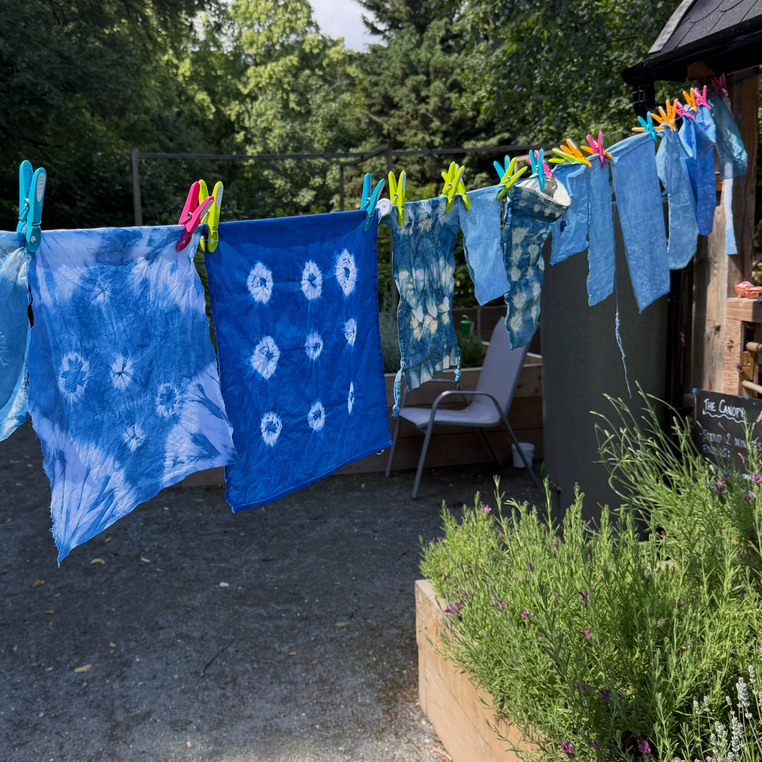 Lovely day spent with the guys @neneparkpboro showing them the joys of an indigo vat.
 
#indigo #community #naturaldyes