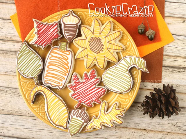 Autumn Scribbled Decorated Cookies (Tutorial)