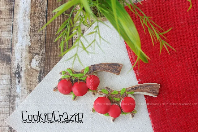 Apple Branch Decorated Cookies (Tutorial)