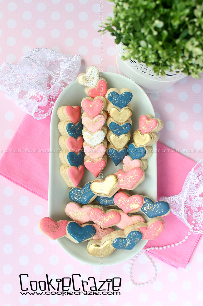 Stacked Heart Decorated Cookies (Tutorial)