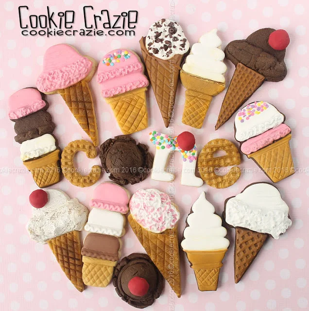 Ice Cream Cone Decorated Cookie Collection (2016)