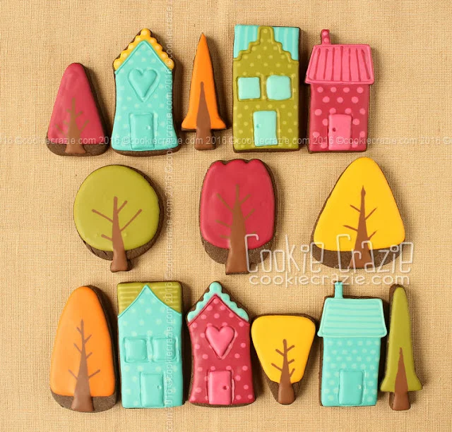 Autumn Neighborhood Decorated Cookie Collection