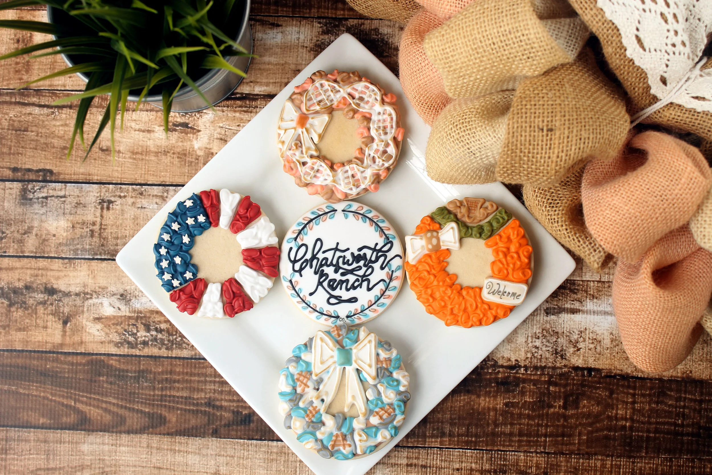 Chatsworth Ranch Wreath Decorated Cookie Collection