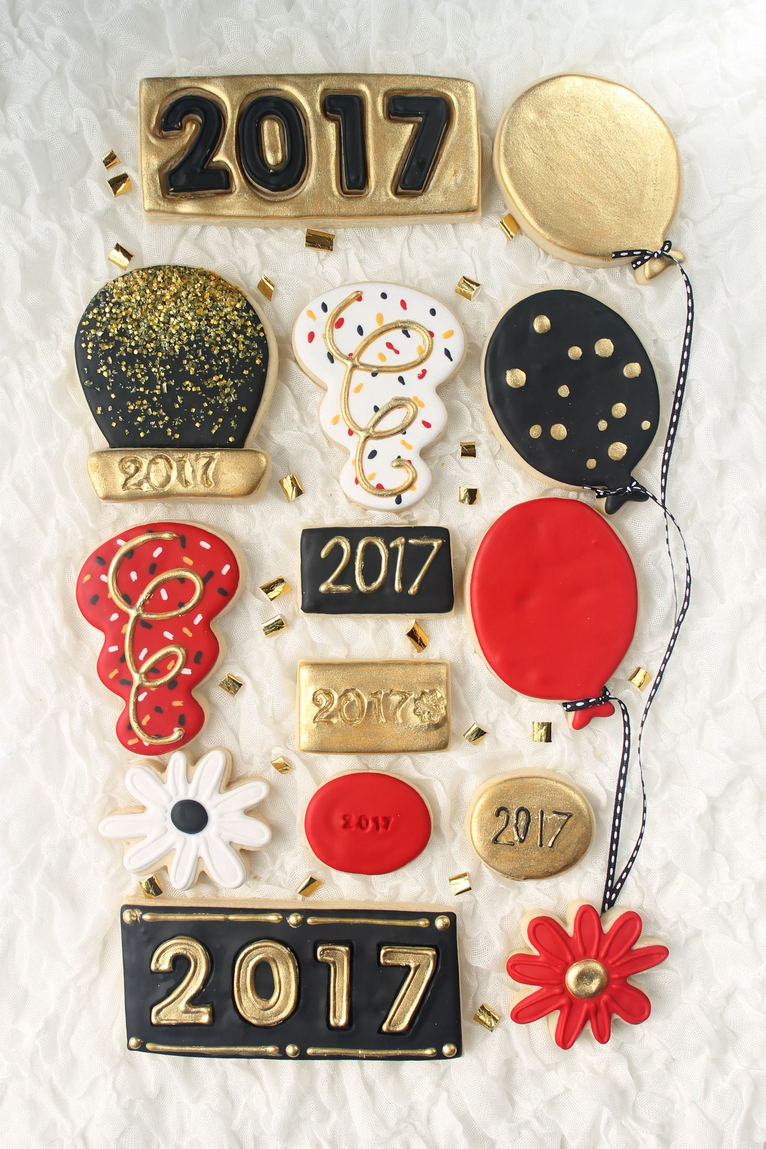Happy New Year 2017 Decorated Cookie Collection