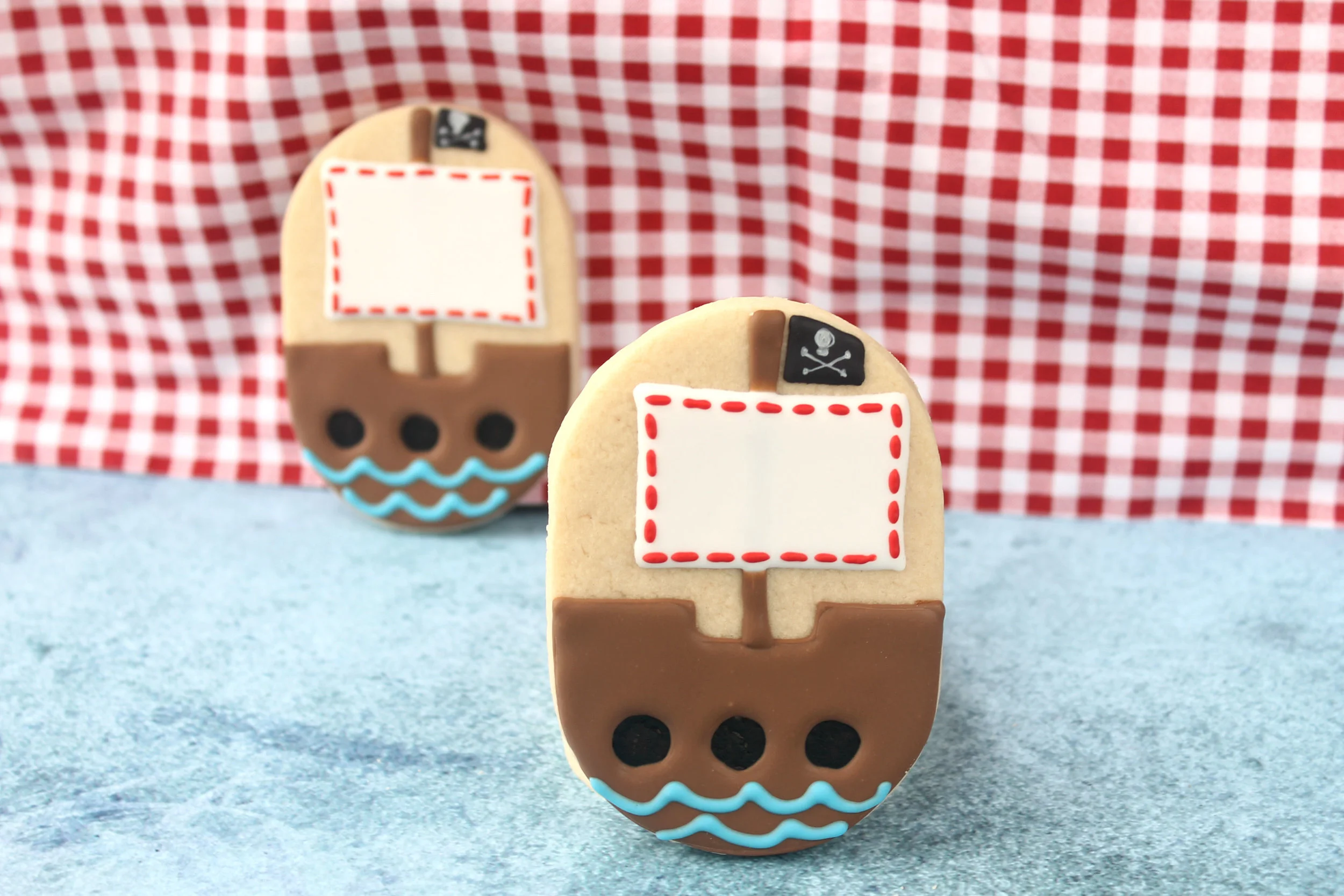 Pirate Ship Decorated Cookie (Tutorial)