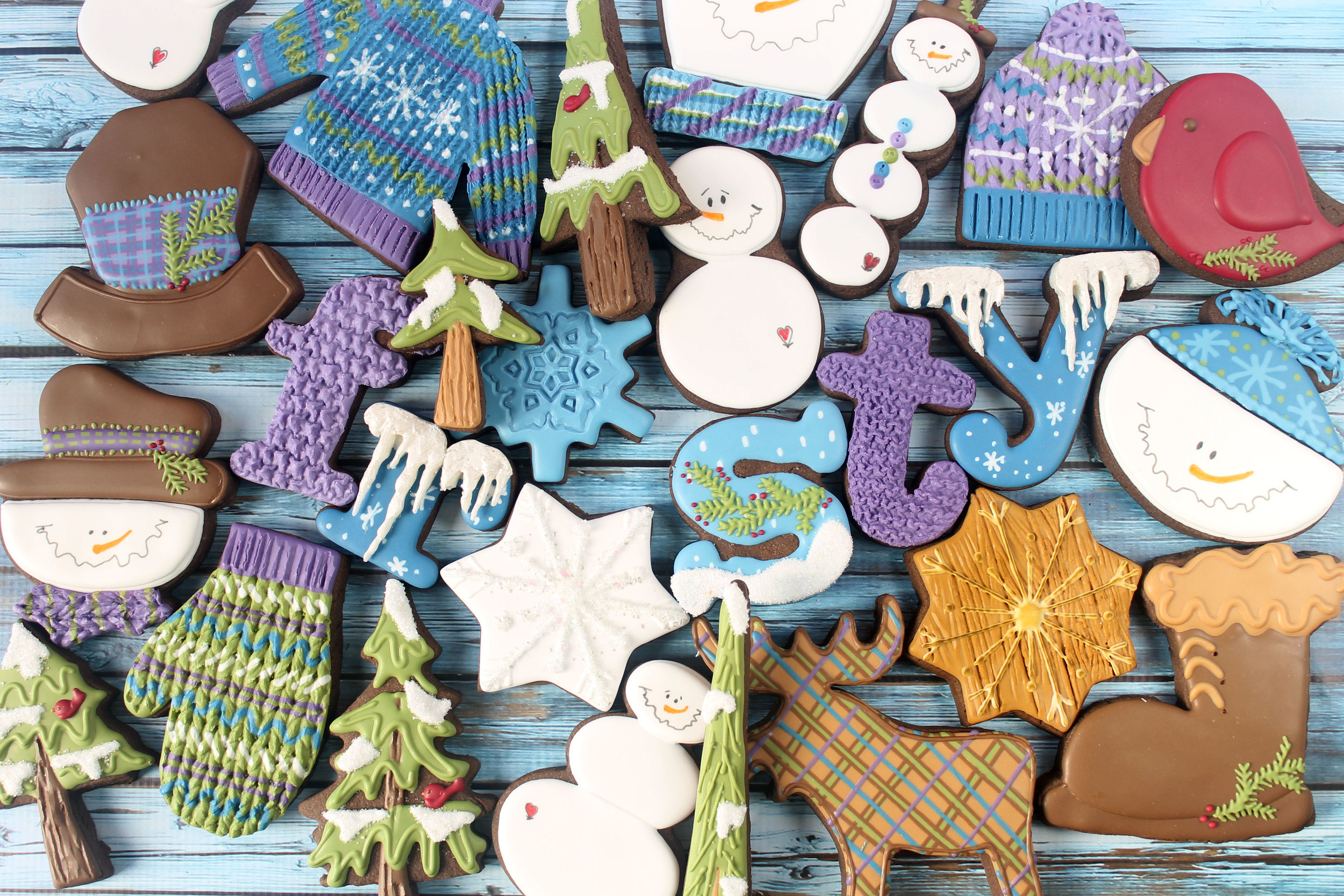 Frosty Winter Decorated Cookie Collection