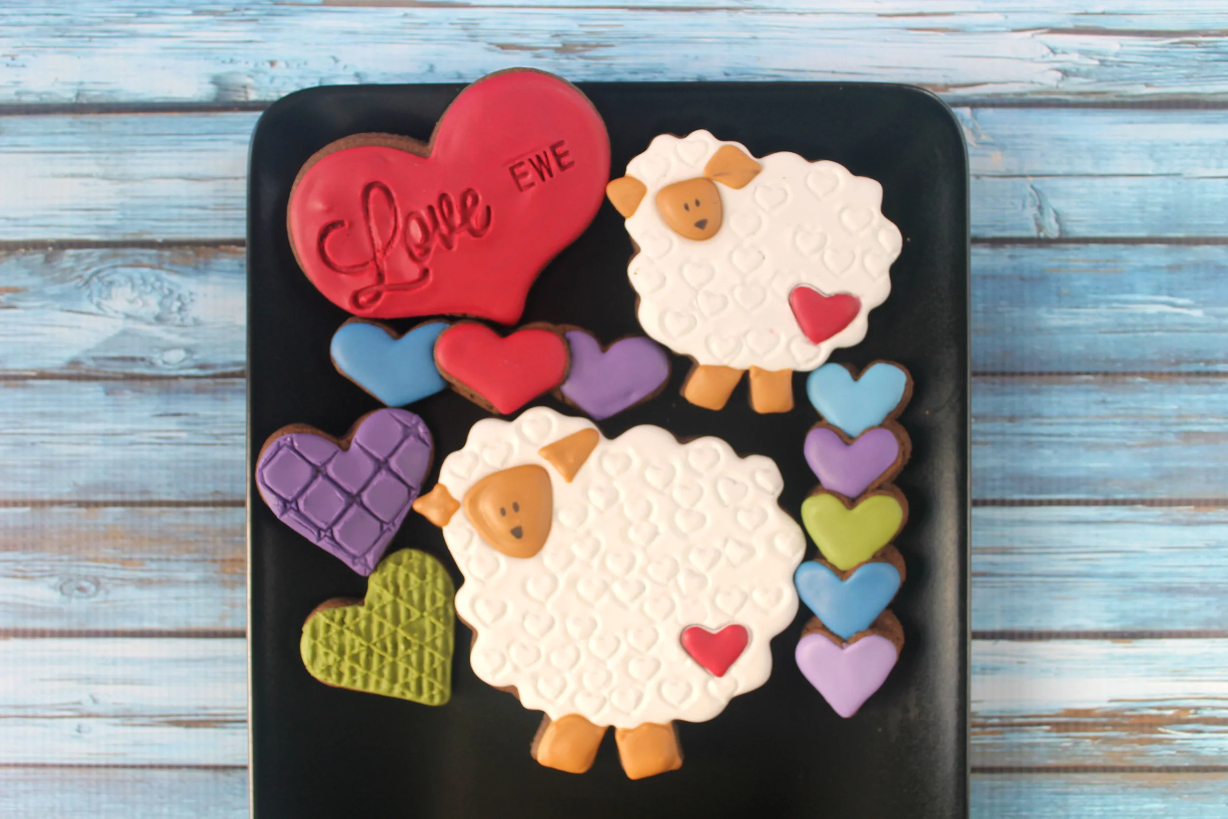 Love Ewe Valentines Day Decorated Cookies (Tutorial)