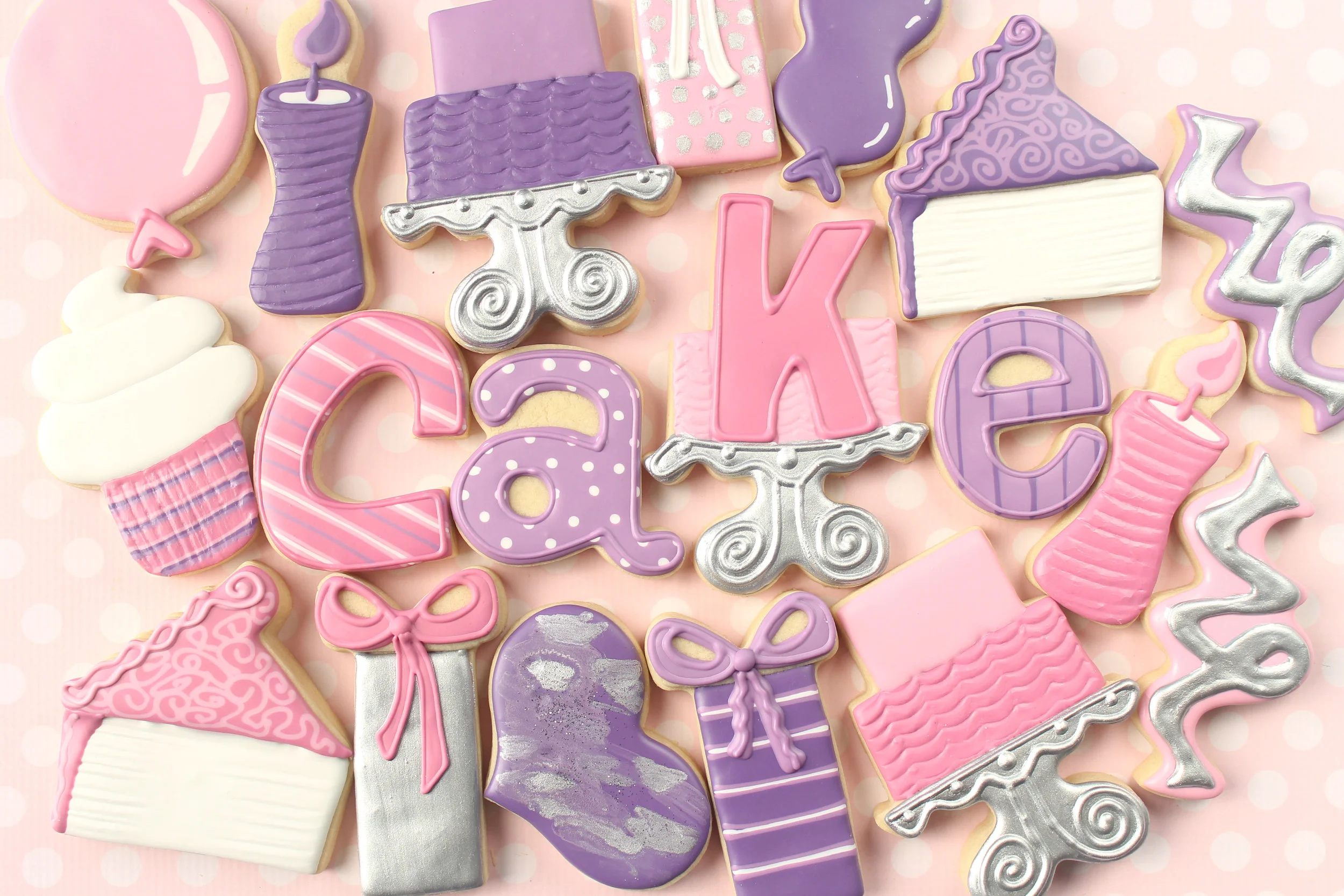 Birthday Cake Decorated Cookie Collection