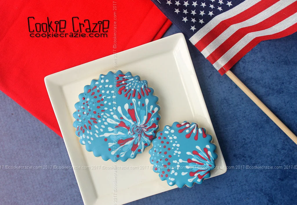 Fireworks Decorated Cookies