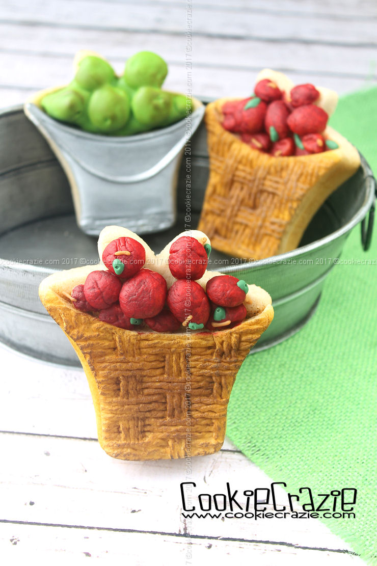   Apple Basket &amp; Bucket Decorated Cookies (Tutorial)  