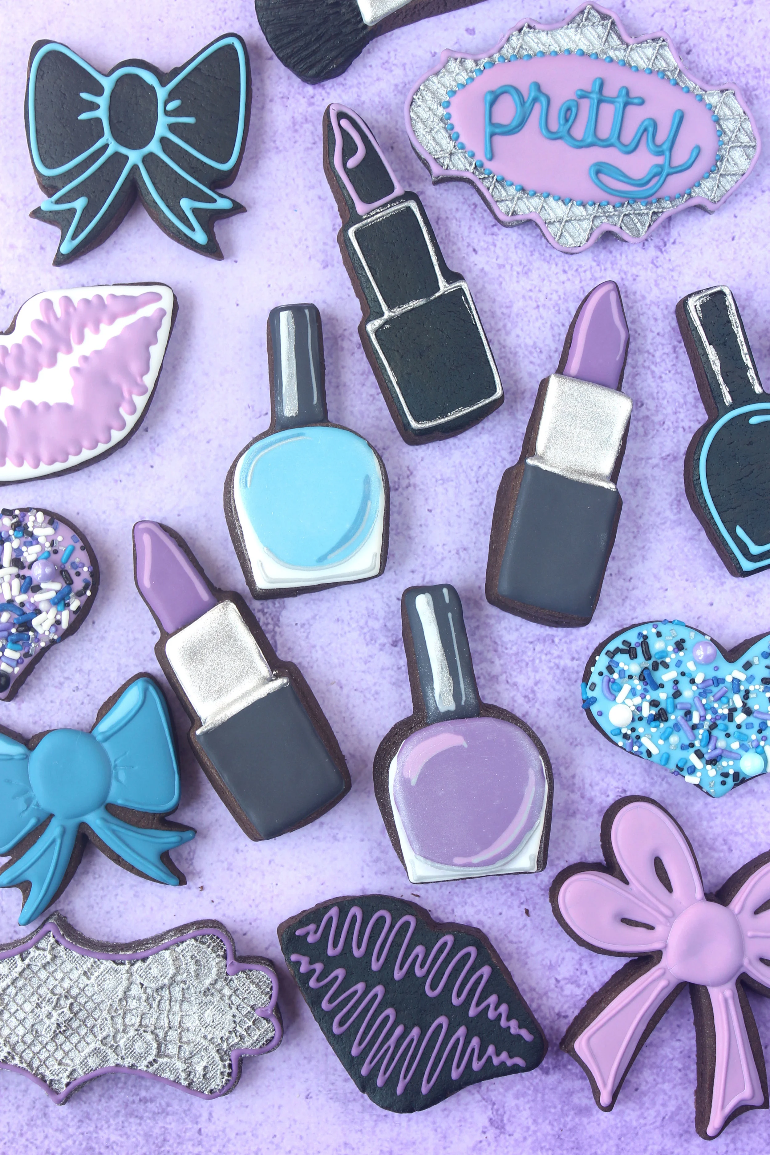 Lipstick & Nail Polish Decorated Cookies (Tutorial) — CookieCrazie