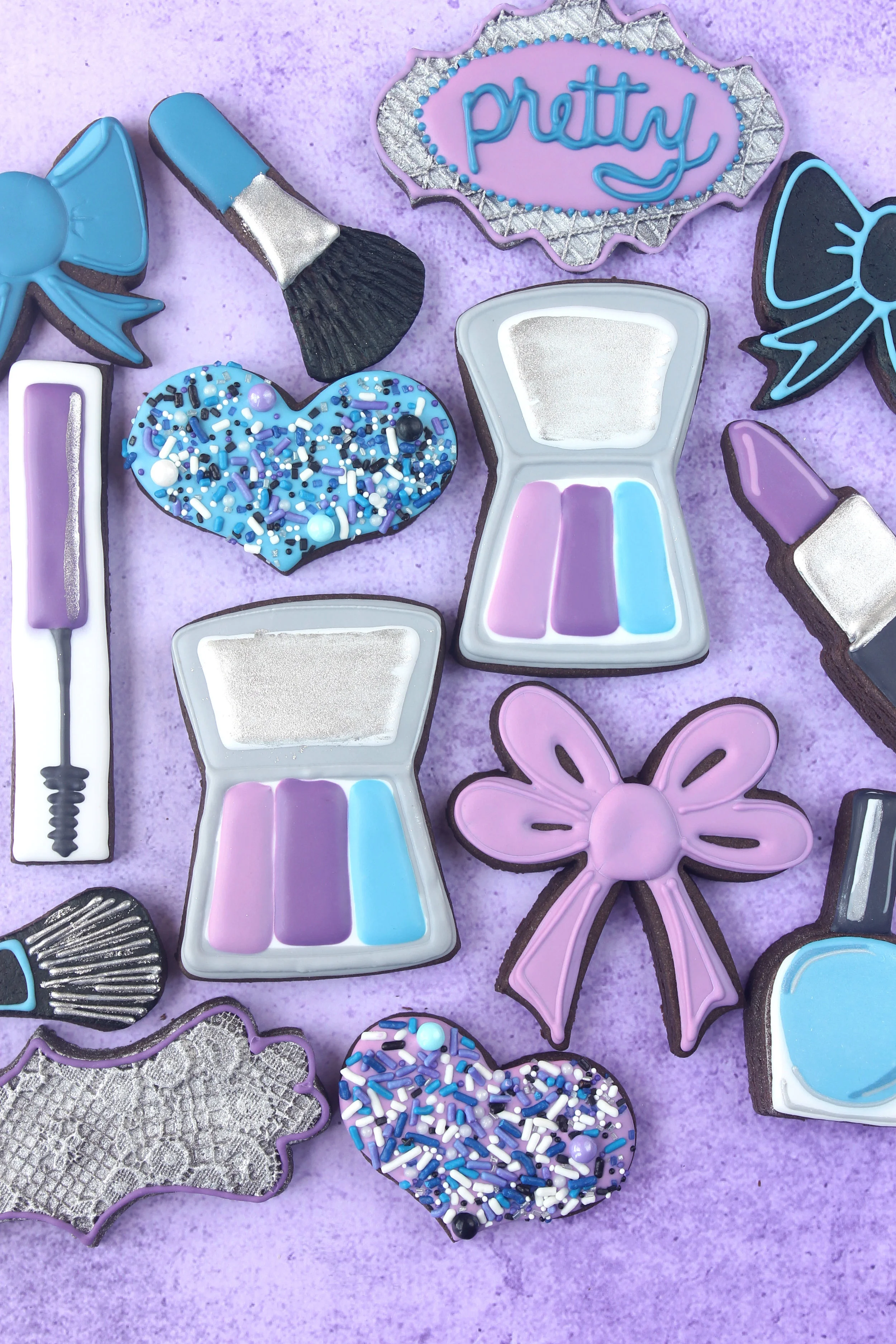 Eye Shadow Compact Decorated Cookies (Tutorial)