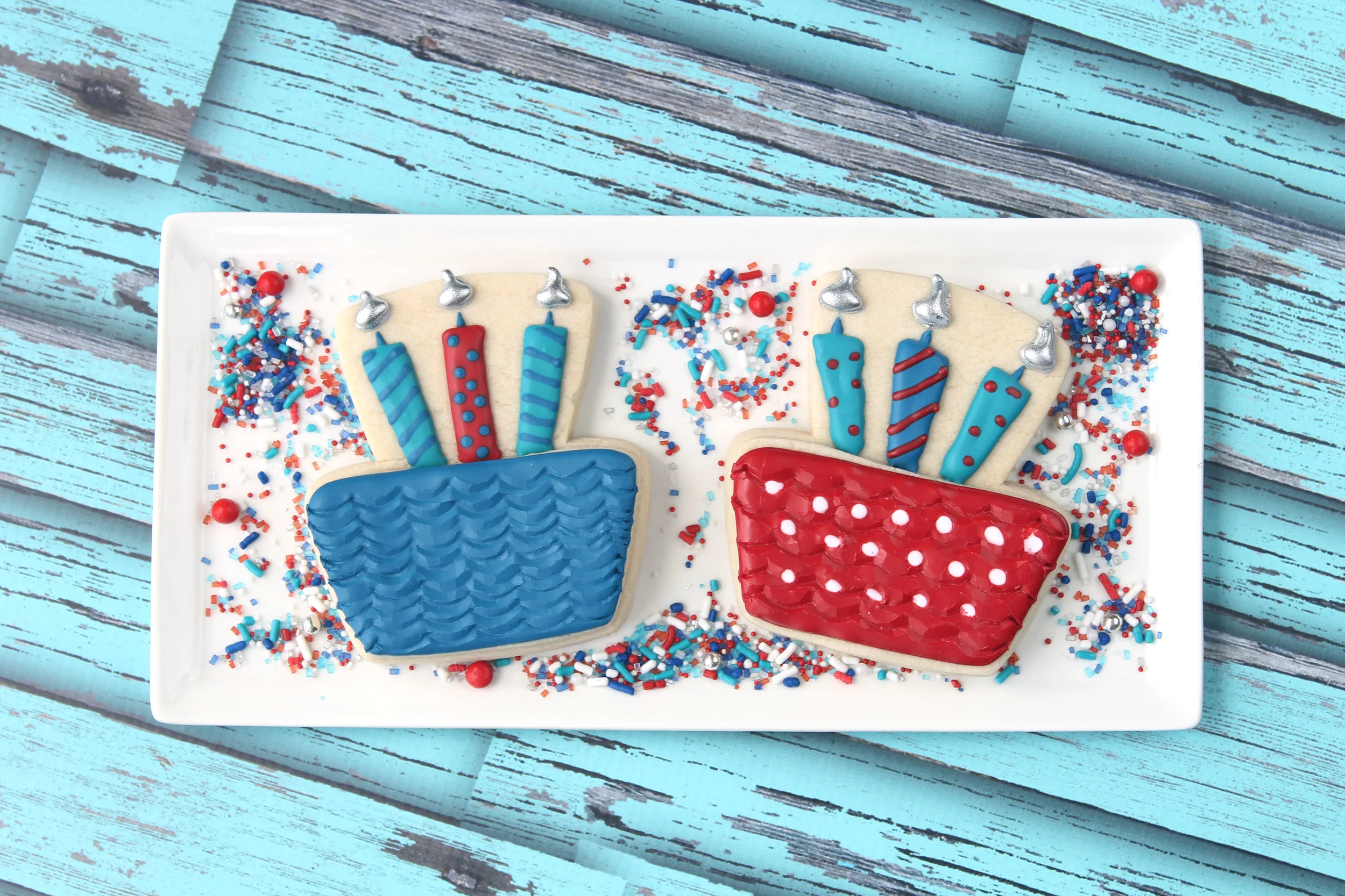 Birthday Cake with Candles Decorated Cookie (Tutorial)