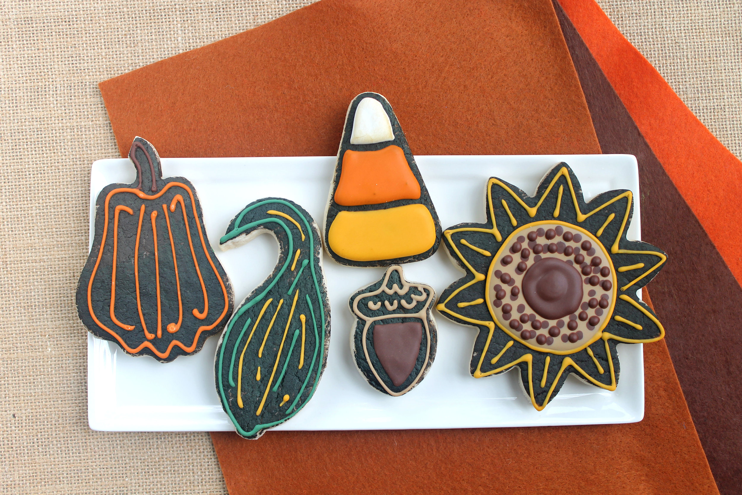 Harvest Neon Sign Decorated Cookies