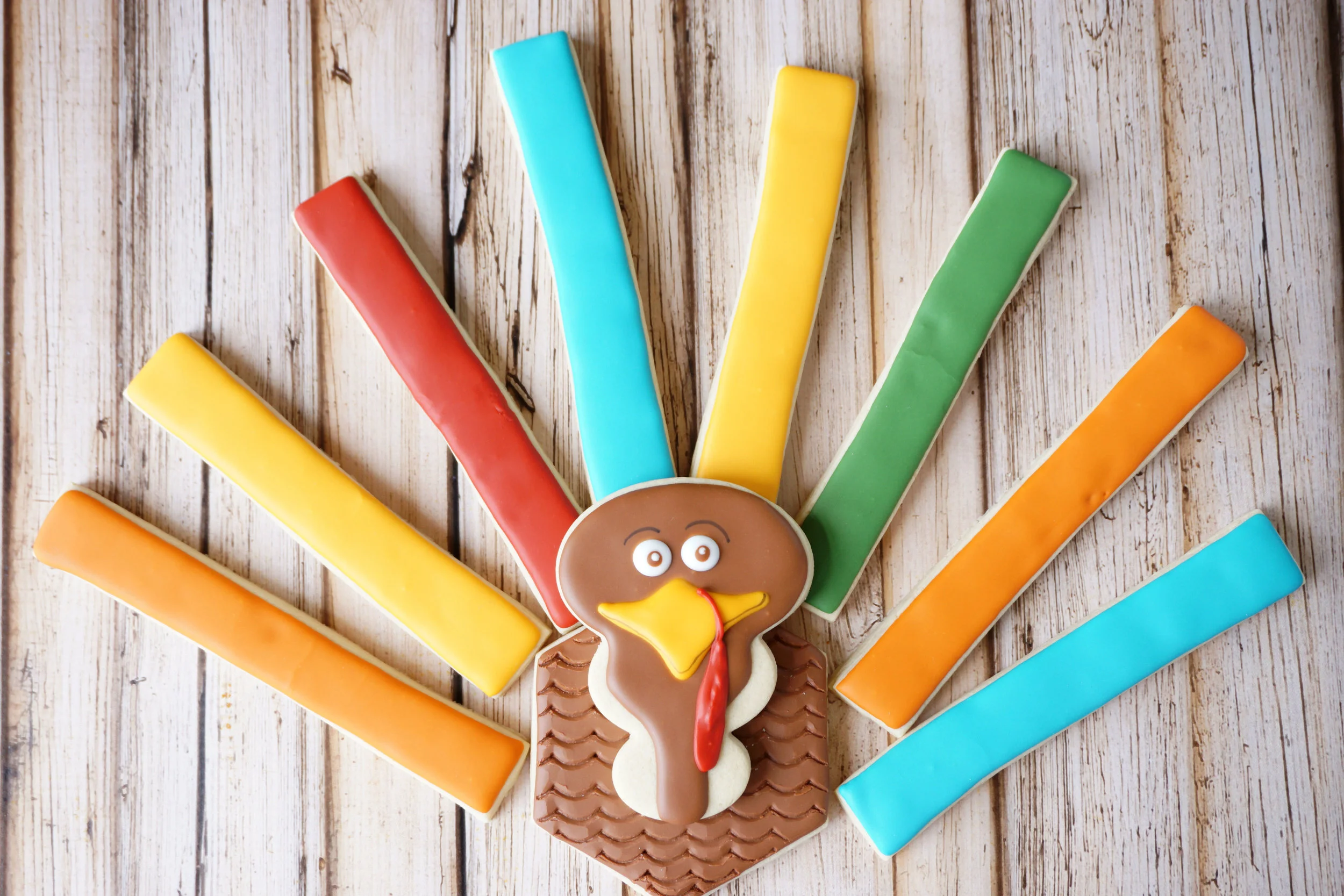 Stick Feather Turkey Decorated Cookie Collection (Tutorial)