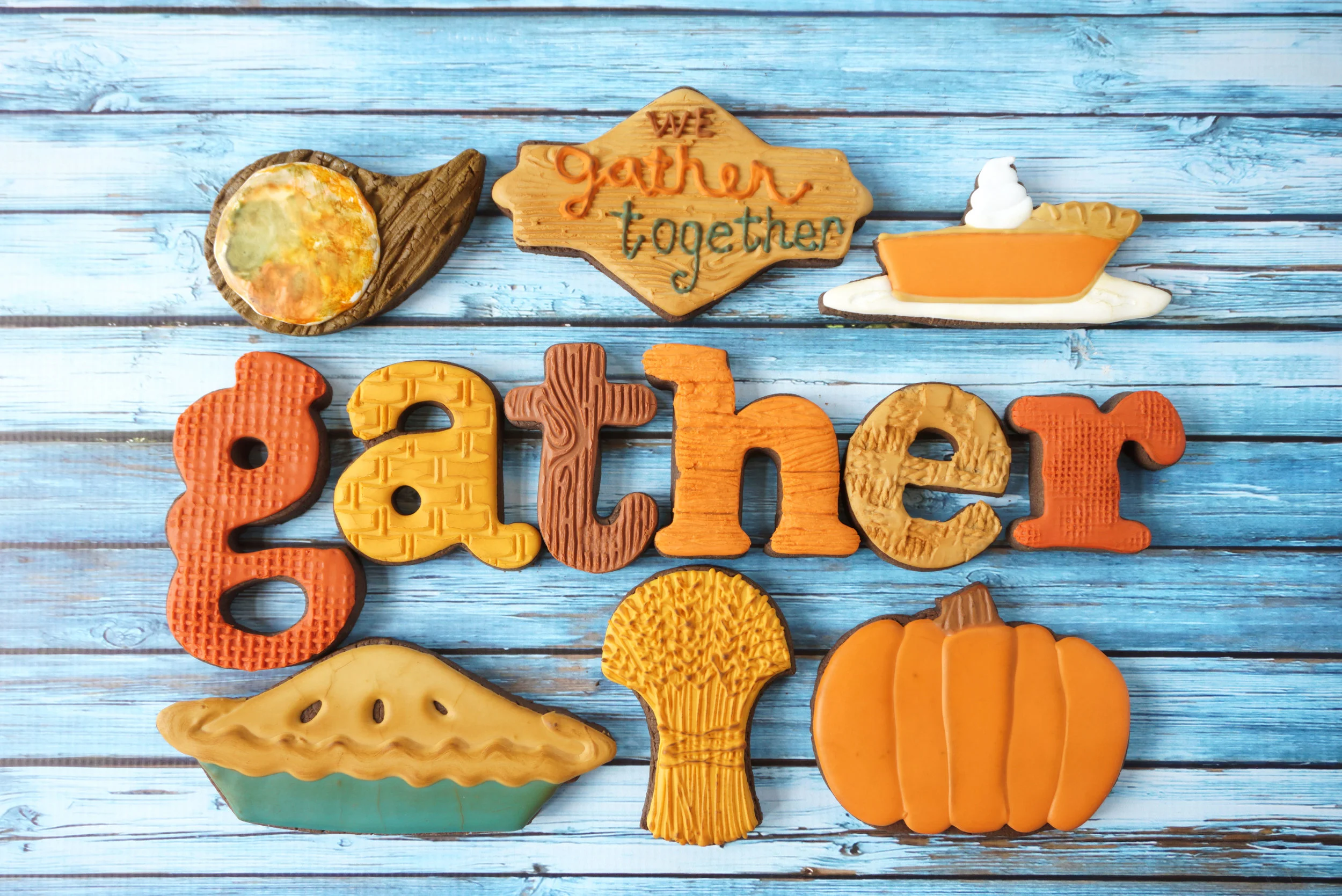 We Gather Together Thanksgiving Decorated Cookie Collection