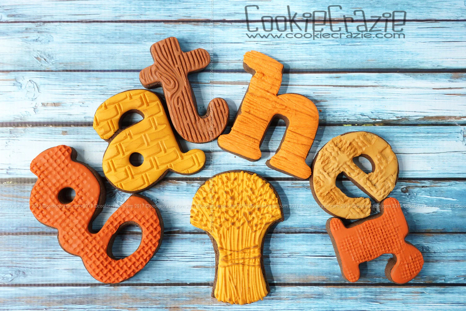 wheat sheaf decorated sugar cookies YouTube video HERE