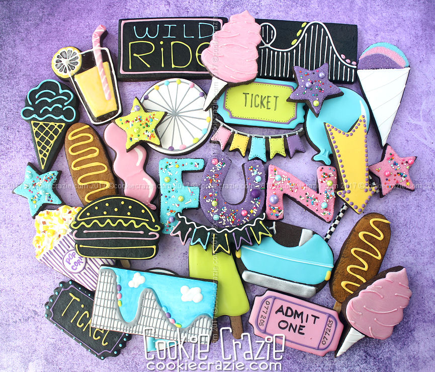   Amusement Park FUN Decorated Cookie Collection  