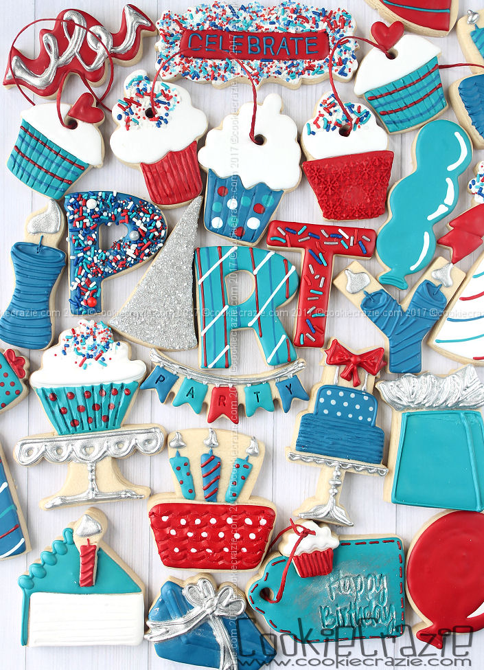   Birthday Party Decorated Cookie Collection  